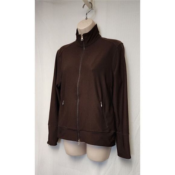 Lucy Tech Women's Size M Brown Full Zip Long Sleeve Jacket Activewear - Picture 3 of 8